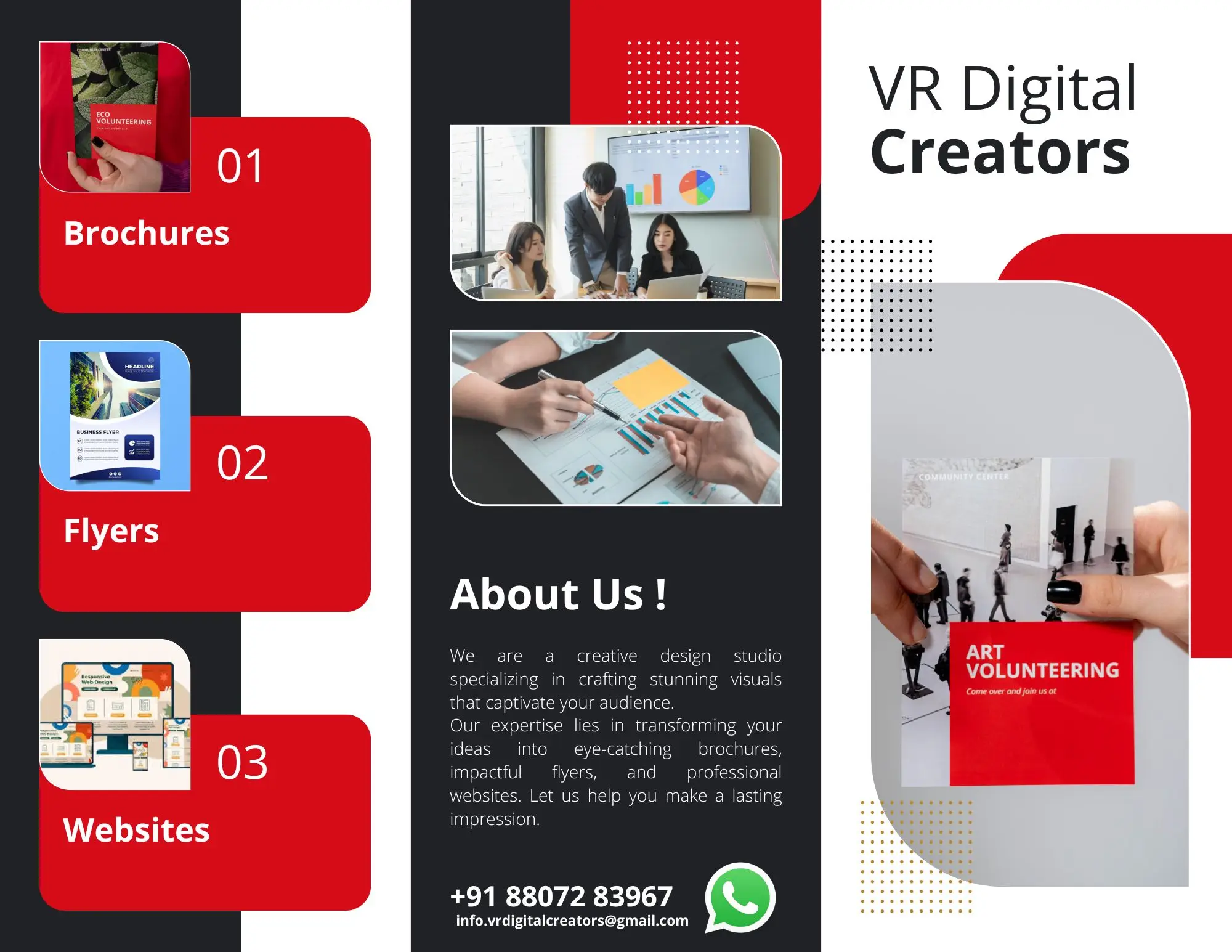 Professional black and brown business brochure design for corporate and small businesses