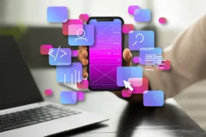 Website and app UI UX design illustration