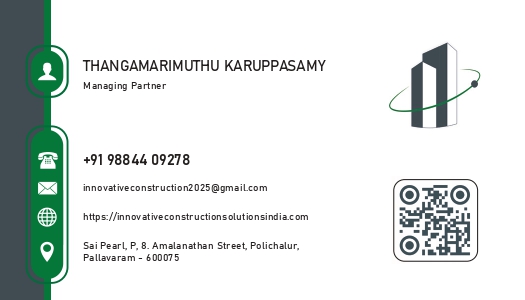green and white company business card