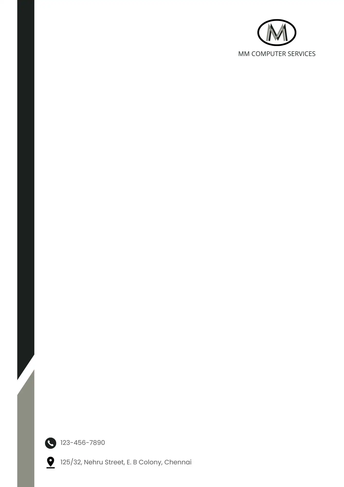 black and grey business letterhead template design