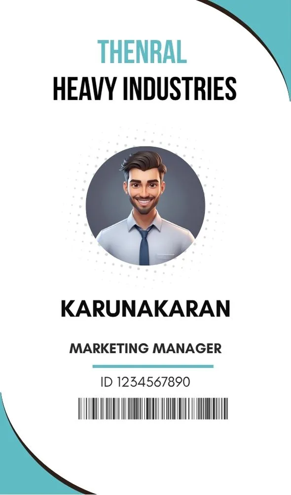 modern id card design template for corporate industry png