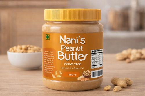 peanut butter home made product packaging label design