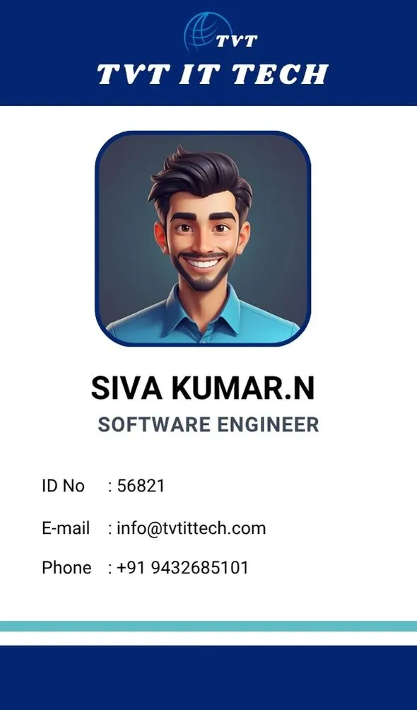 vr digital creators modern id card design for IT Software company png jpg